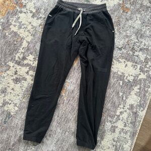 Men's Black Vuori Jogger Pants with Drawstring Waist